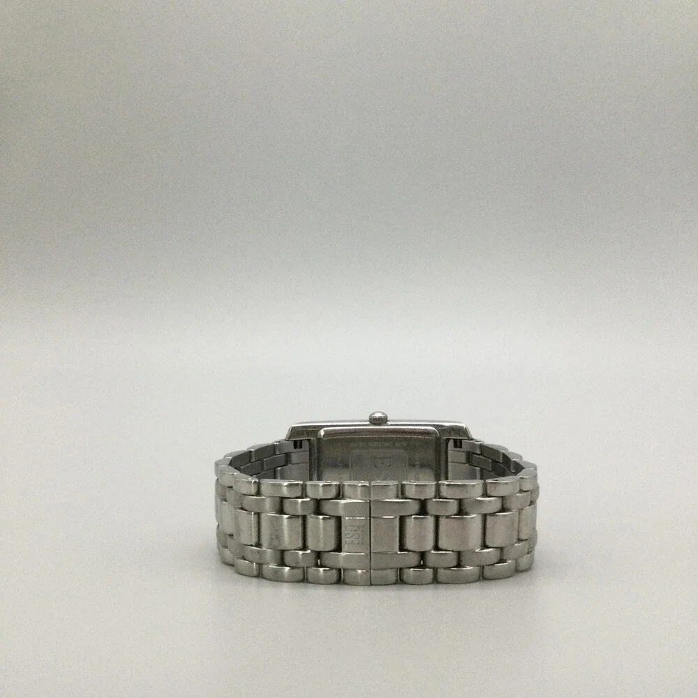ESQ By Movado Womens Watch 23mm Tank White Dial Stainless New Battery 6
